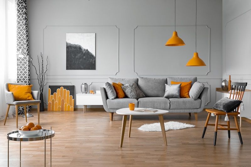 Gray living room