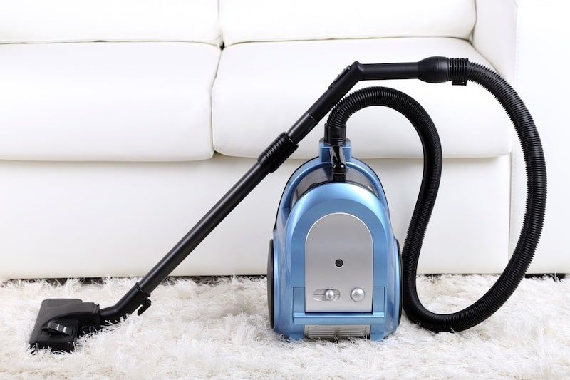 A blue vacuum cleaner