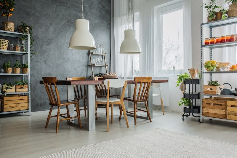 Dining table in the living room