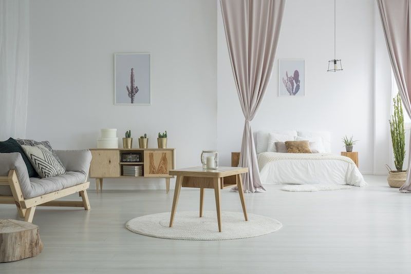 White minimalist bedroom 