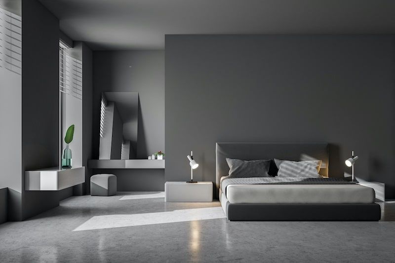 grey bedroom