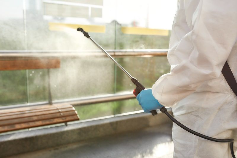 cleaning the balcony