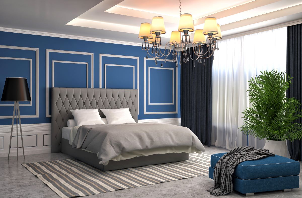 Blue and Grey Bedroom