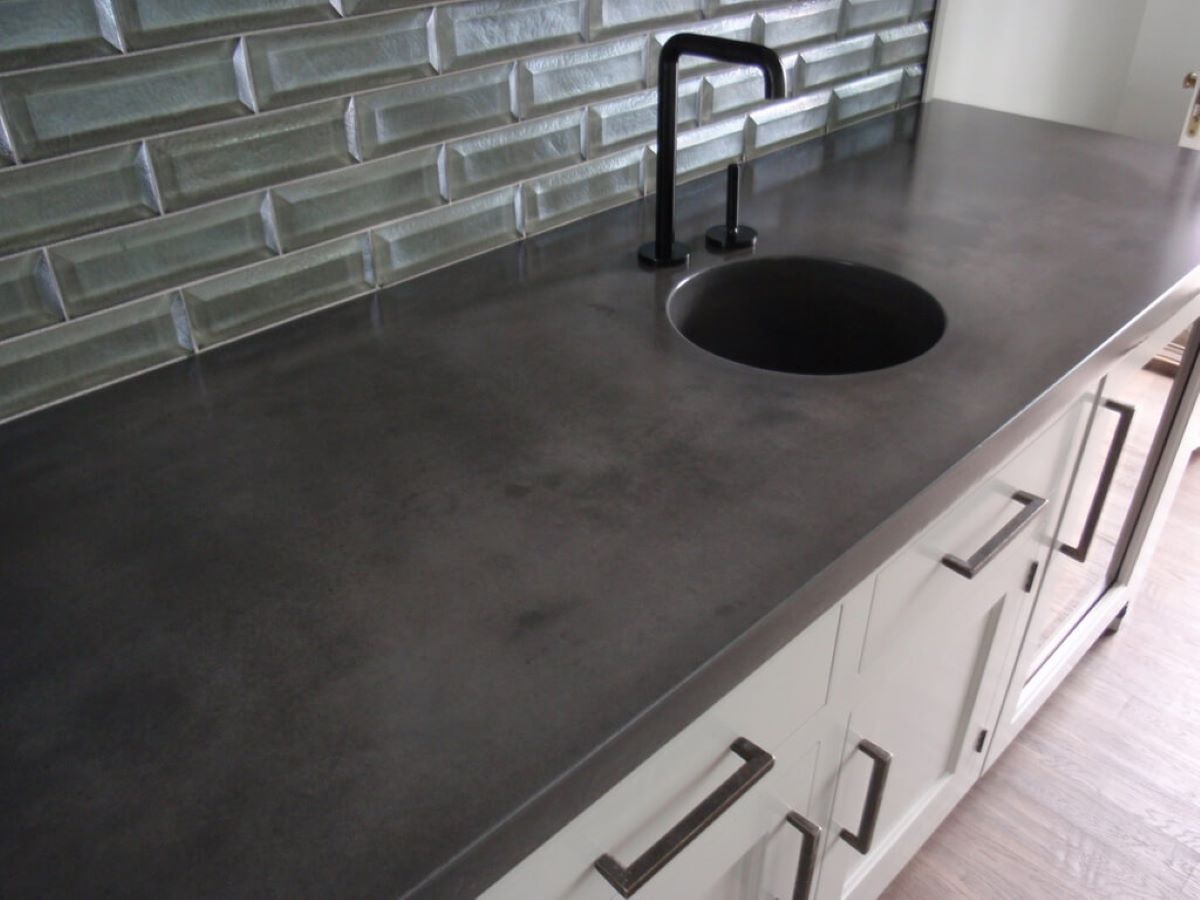 Concrete kitchen counter top