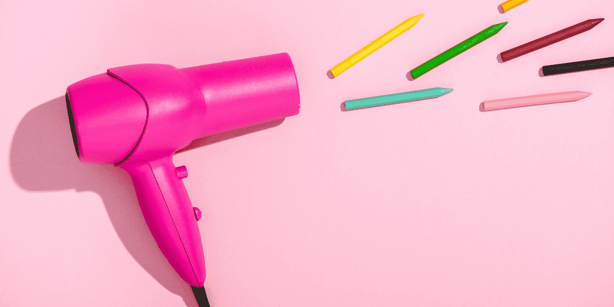 Blow Dryer Hack for removing crayon marks from wall
