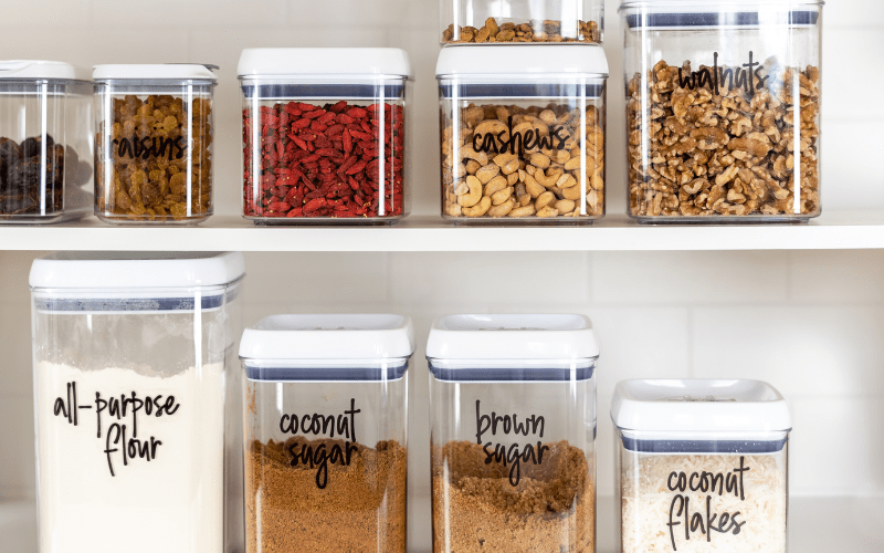 kitchen storage glass containers