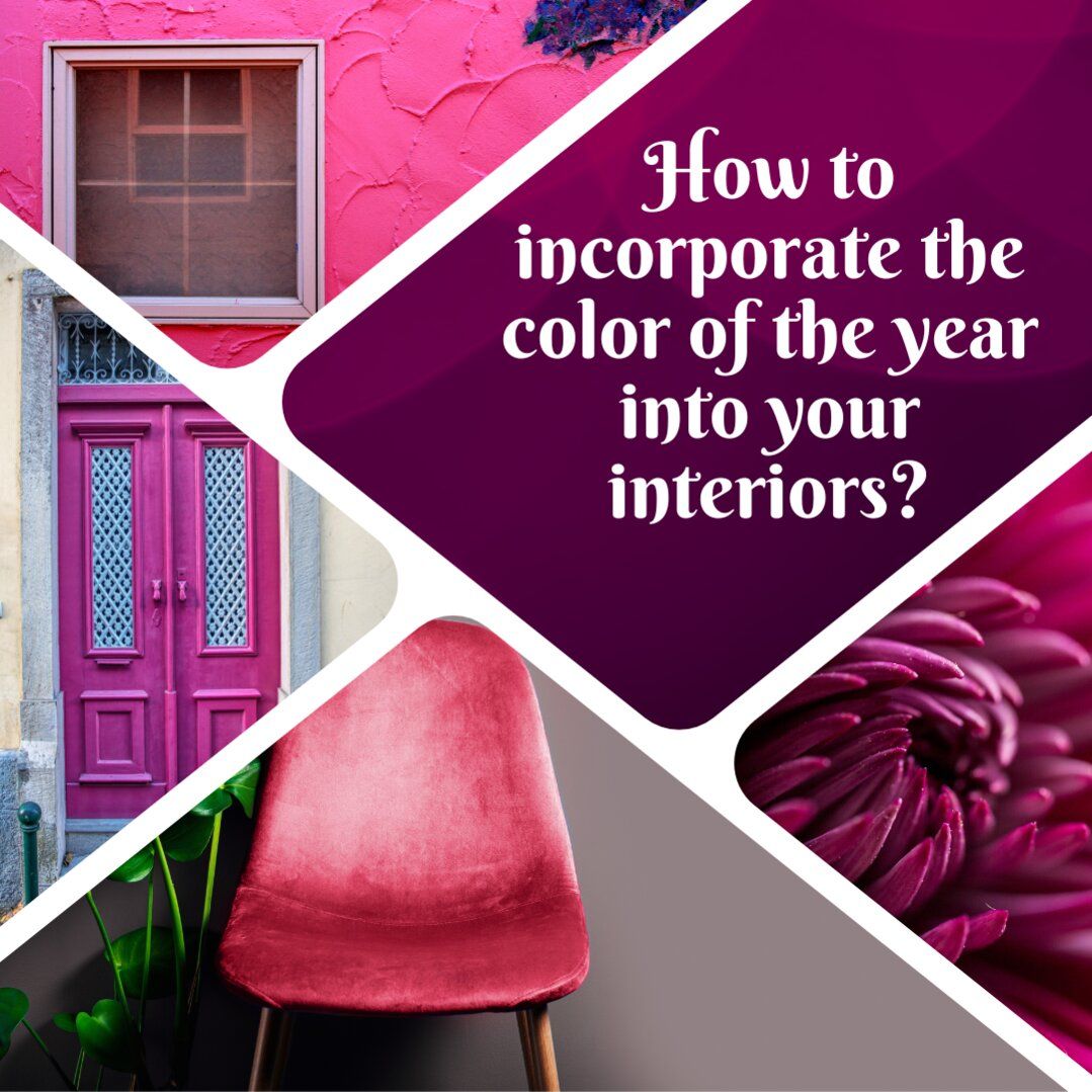 Incorporating color of the year into into interiors.