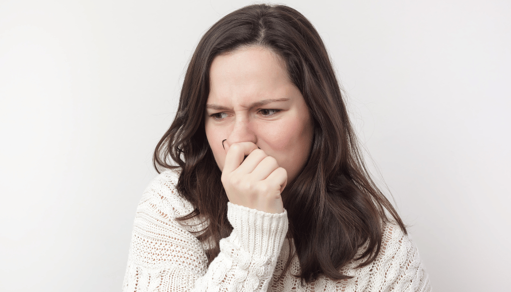 Get Rid Of Bad Smell Making Your Home Smell Fantastic   Woman Closing Nose Due To Bad Odor 