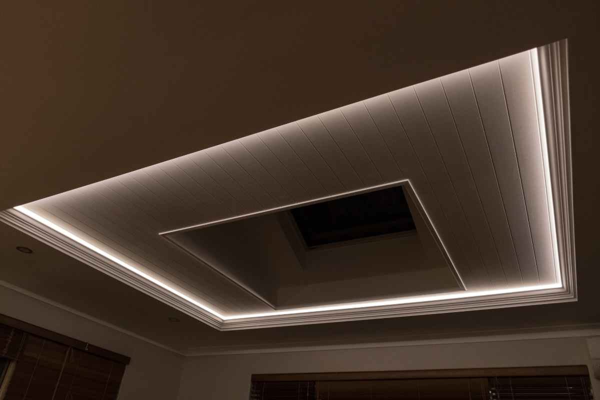 simple bedroom ceiling design with led lightings