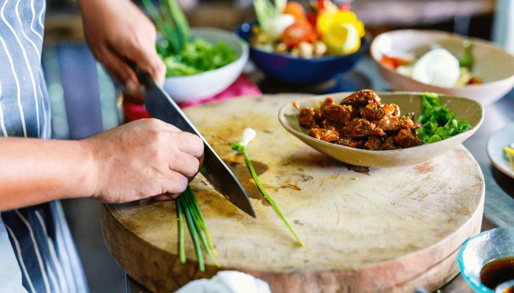 Cutting Vegetables with Knife