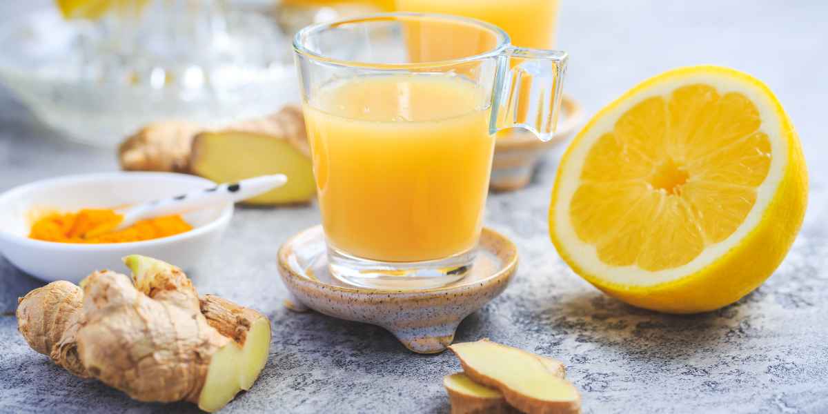 Lemon Juice/honey with Turmeric