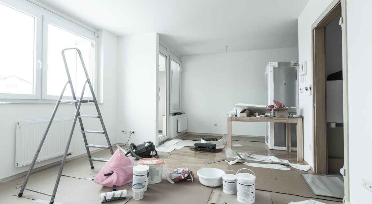 a room being painted