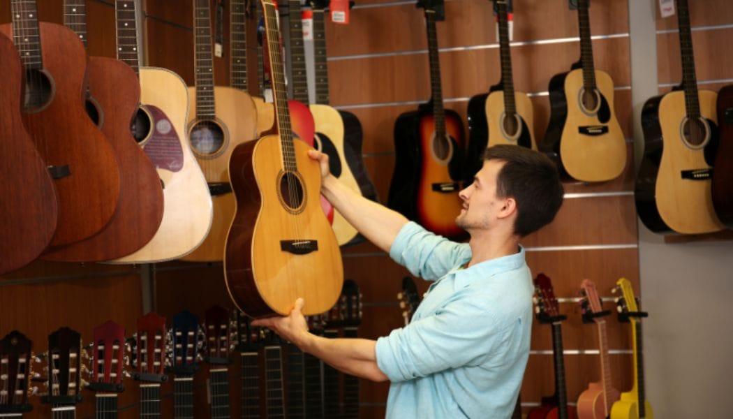 buying a guitar in-store