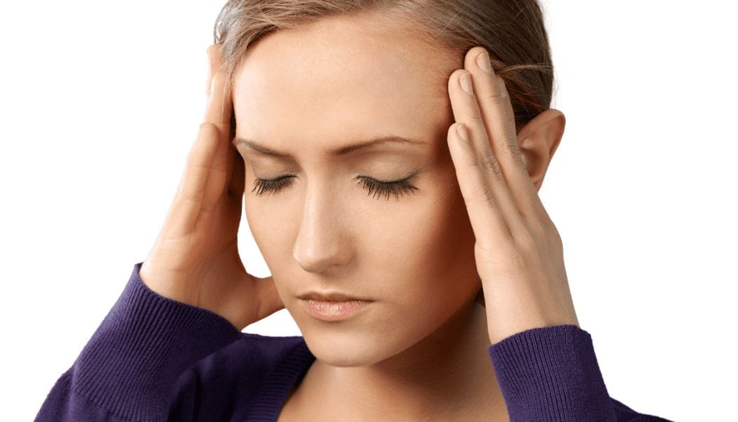 woman suffering headache
