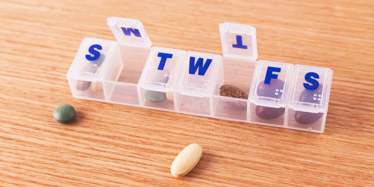 Organize medicines in separate trays and labels