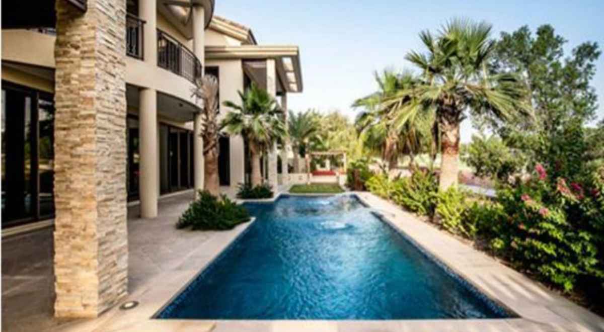 pool view of Aishwarya Rai's Dubai Villa