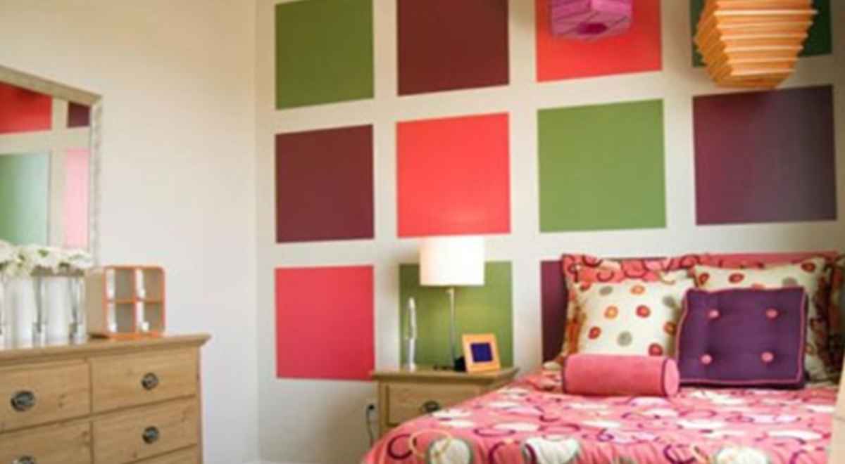 color blocks on wall
