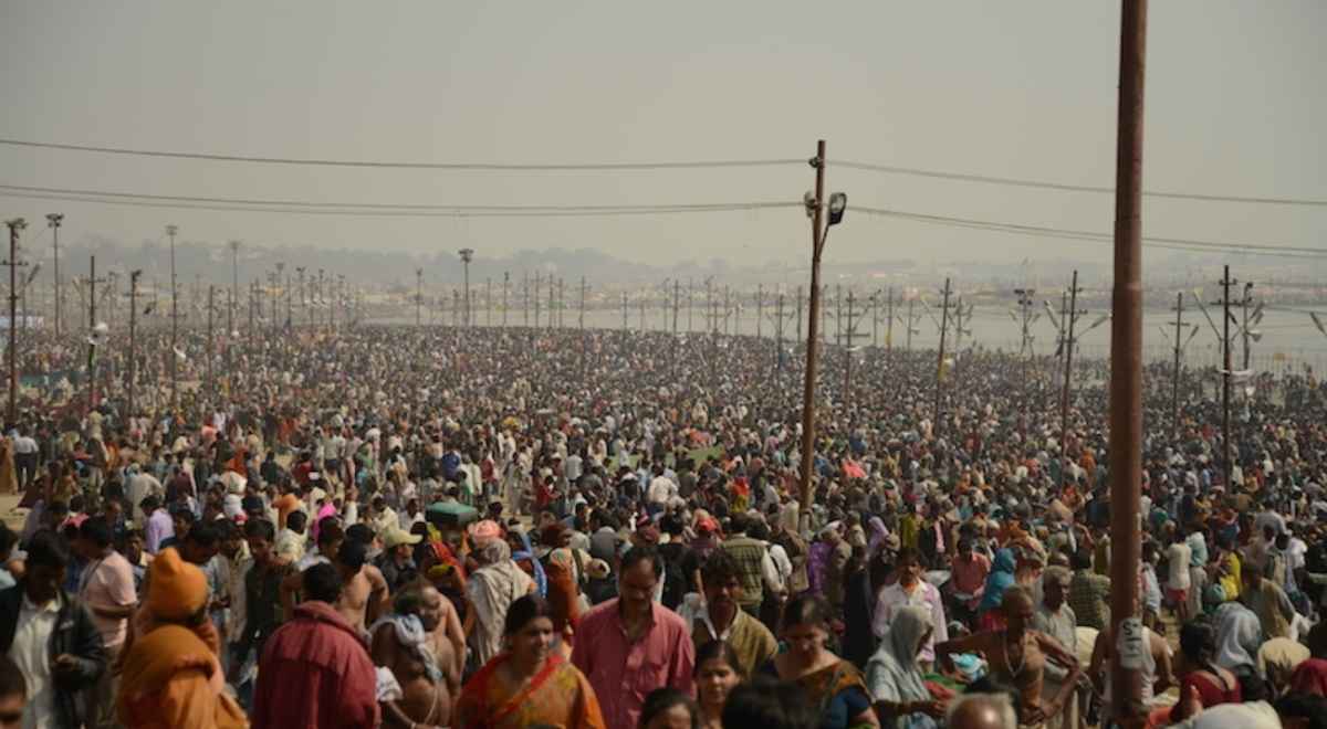 crowd at the kumbhmela