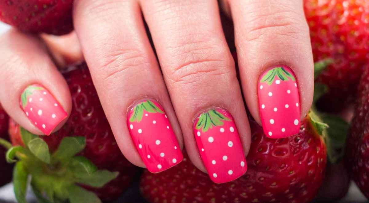 strawberry nail art design