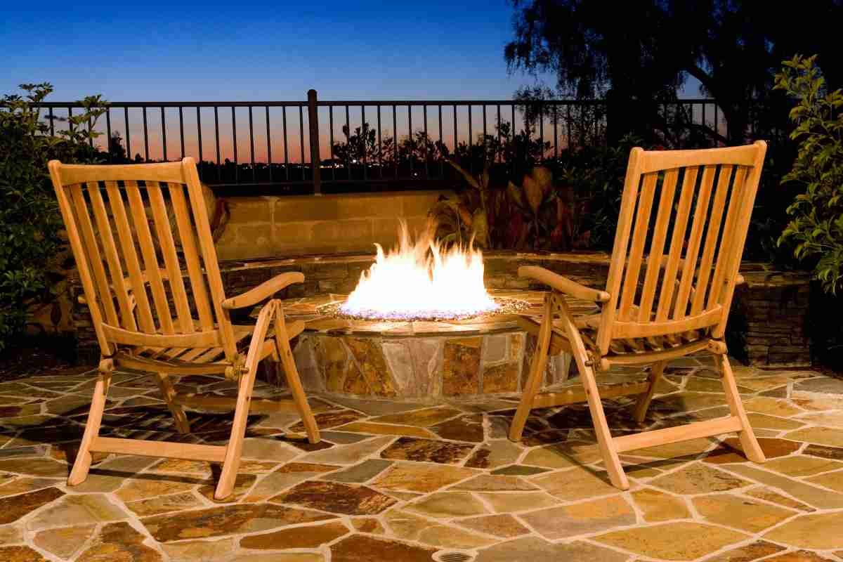 patio with fire pit