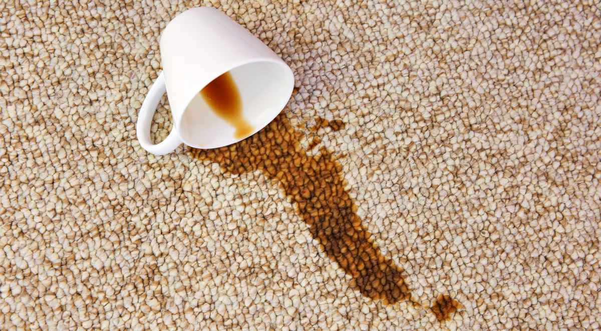 coffee spilled on carpet