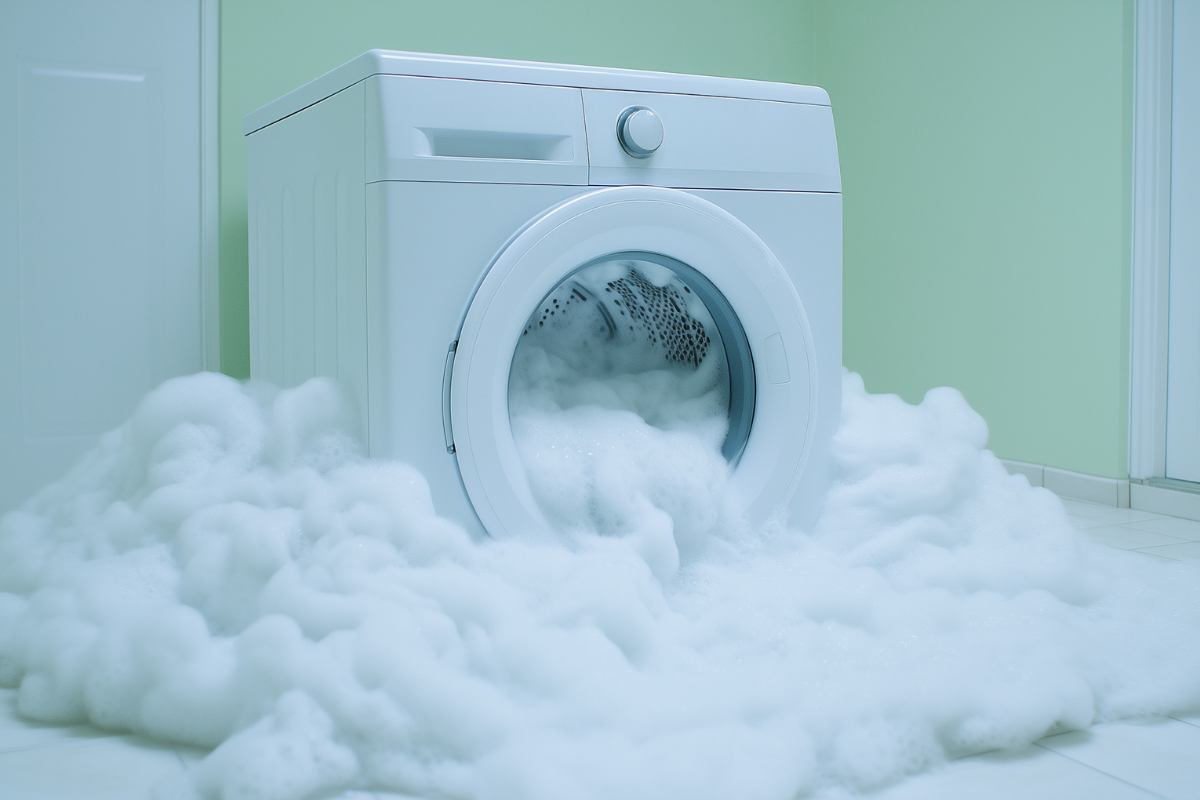 Extra detergent in the washing machine 