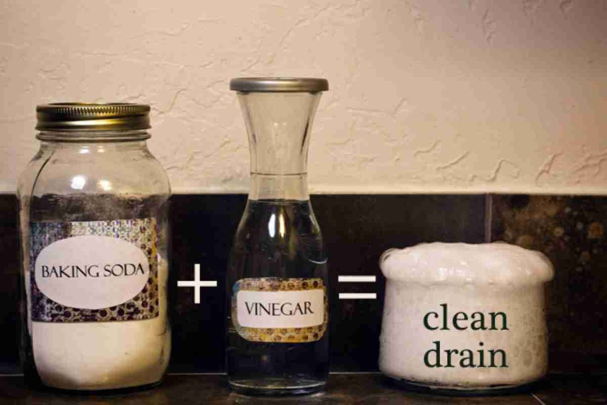 Baking soda plus vinegar equal clean drains