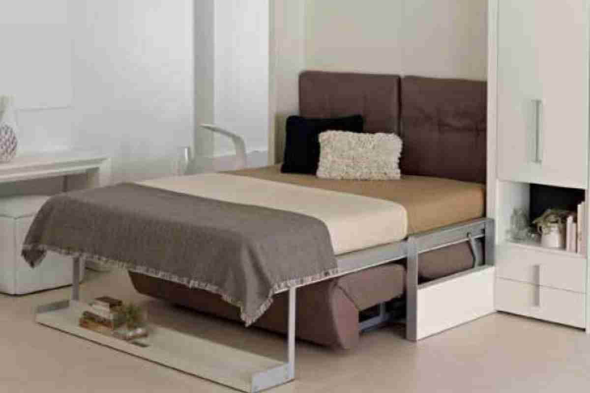  Folding bed, sofa and storage combined into one uni