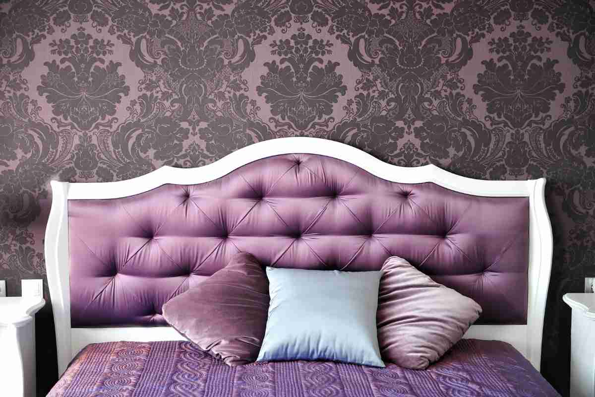  A decorative wall section as a headboard