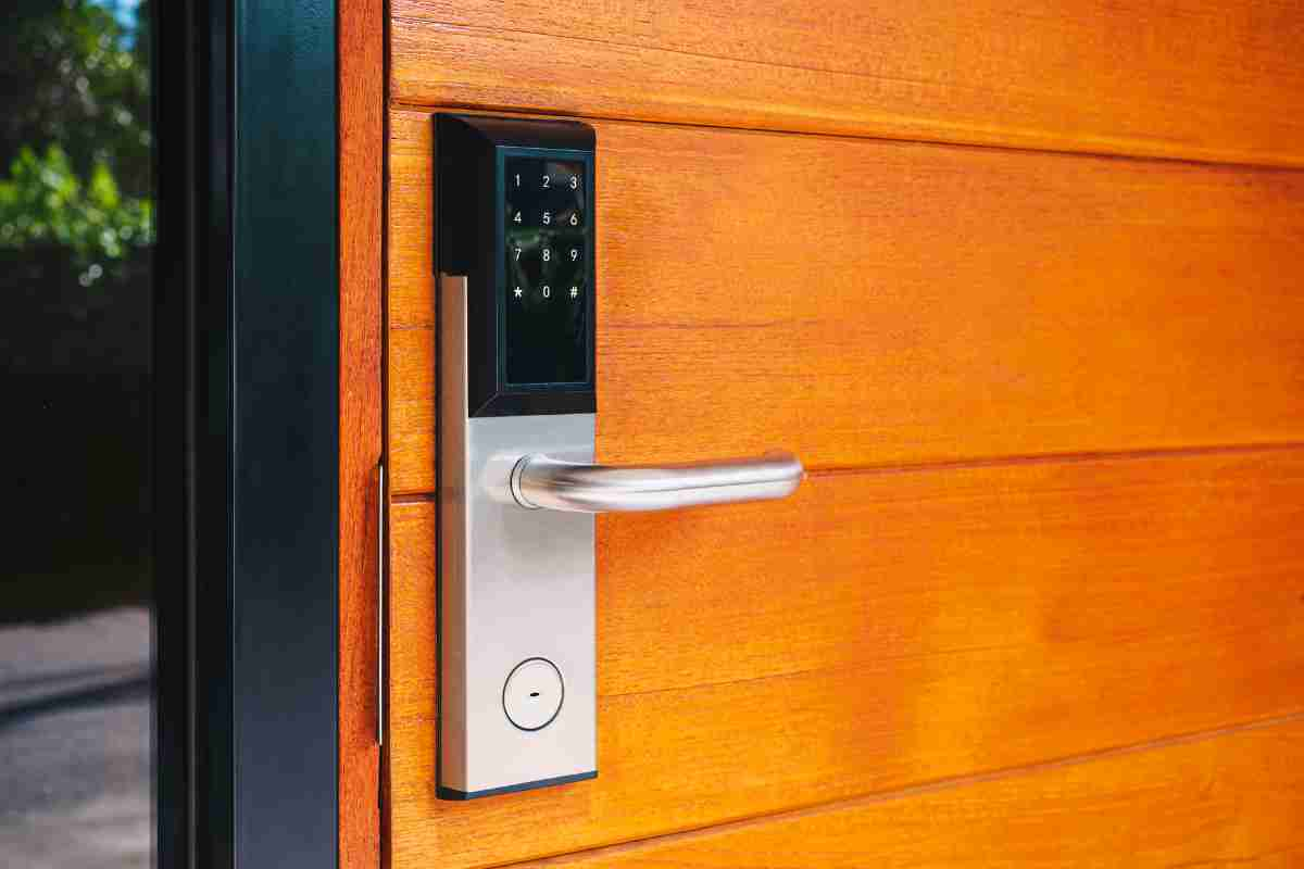 A finger print activated door lock