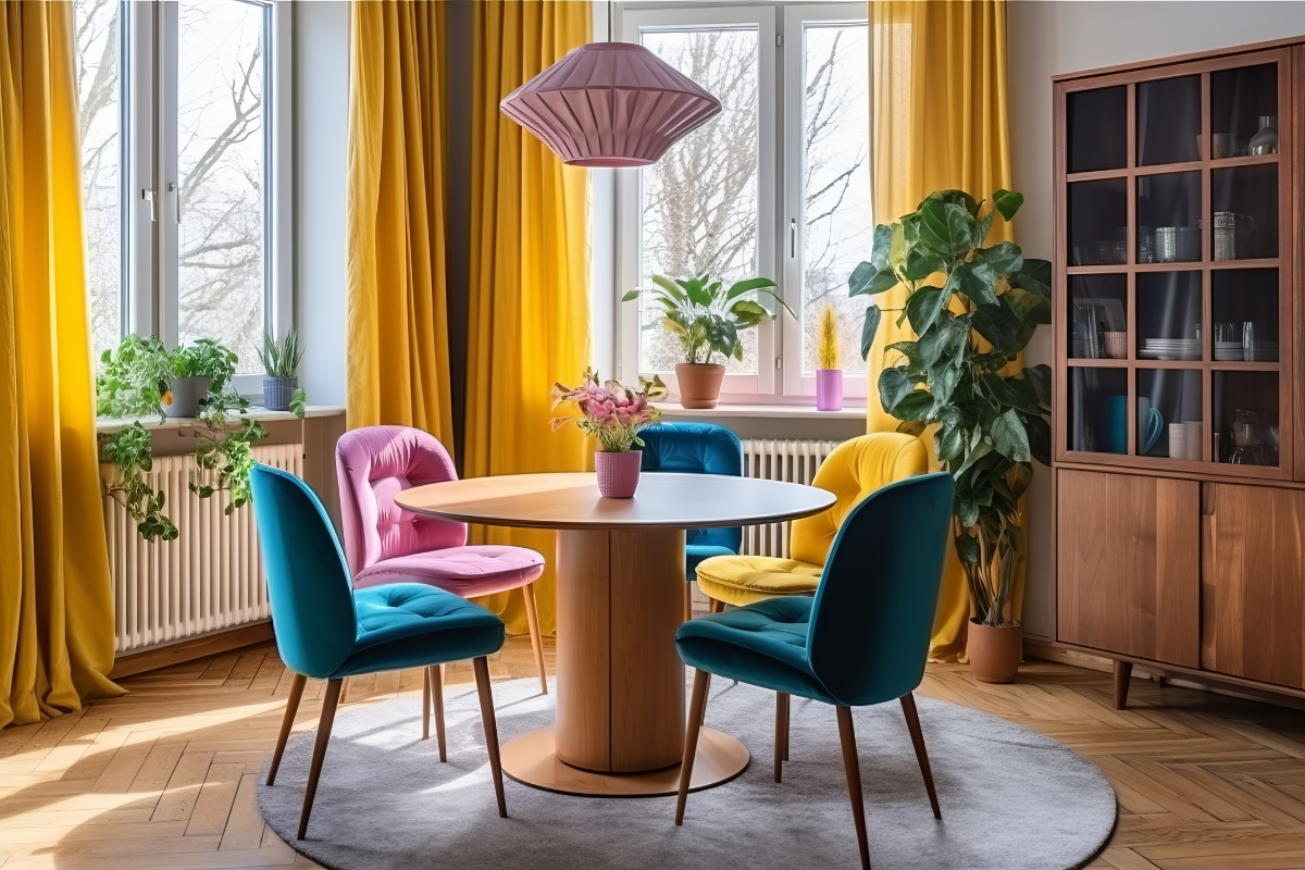 colorful look with upholstery