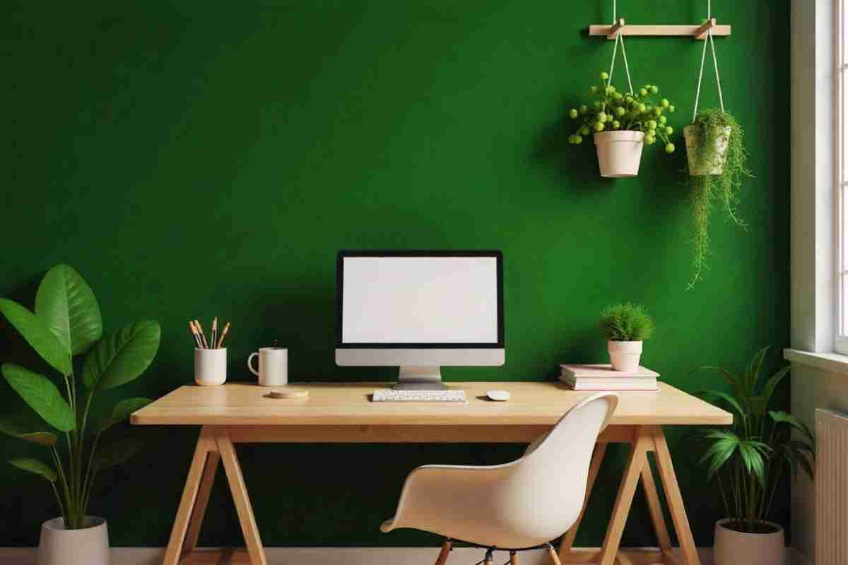 green color wall