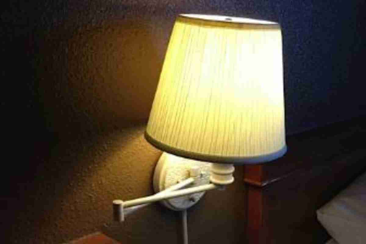 A wall mounted bedside lamp 