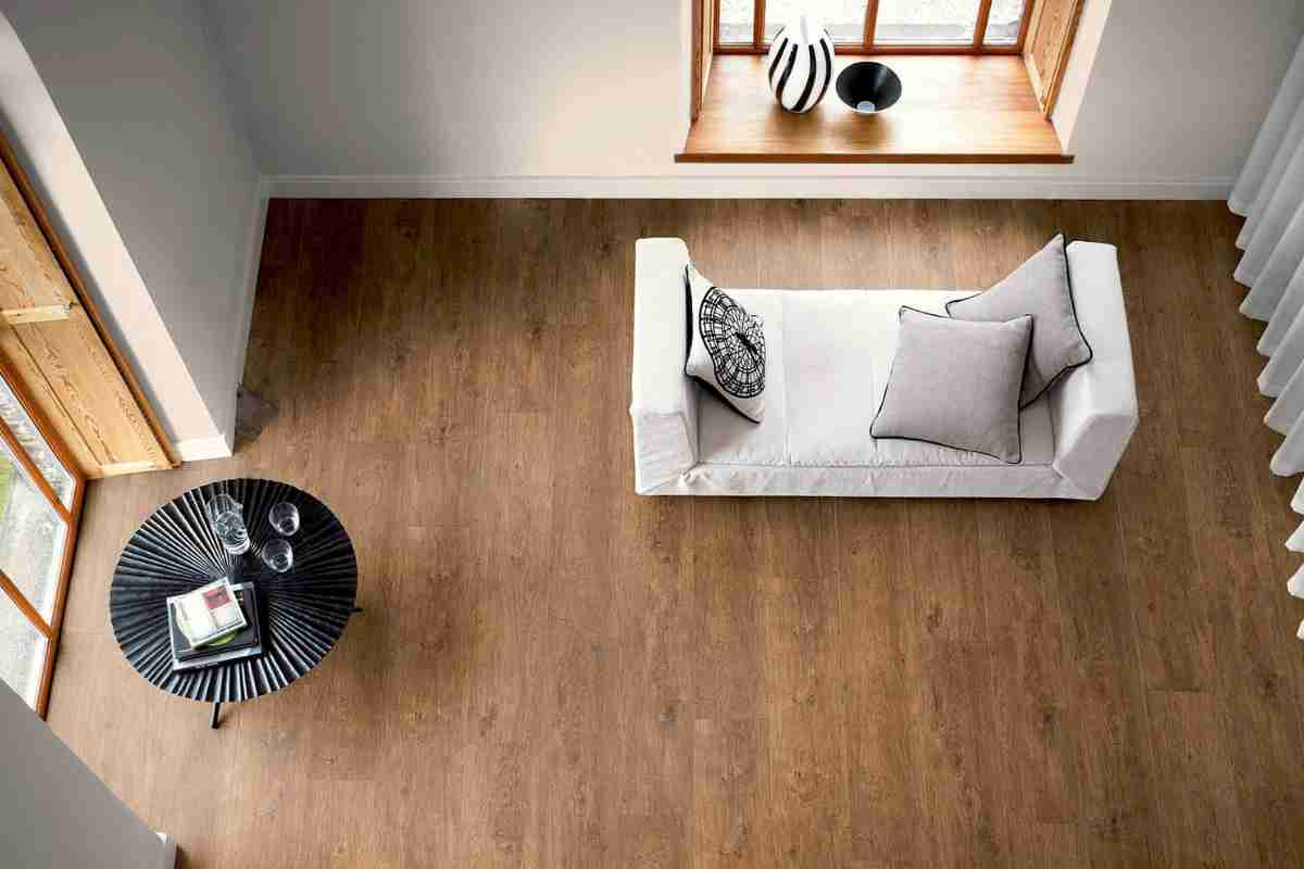 Engineered wooden flooring in a living room