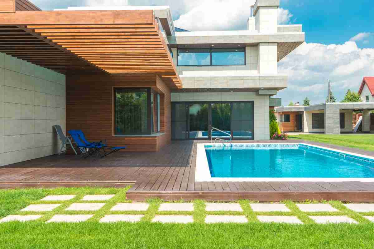 stylish pool landscaping