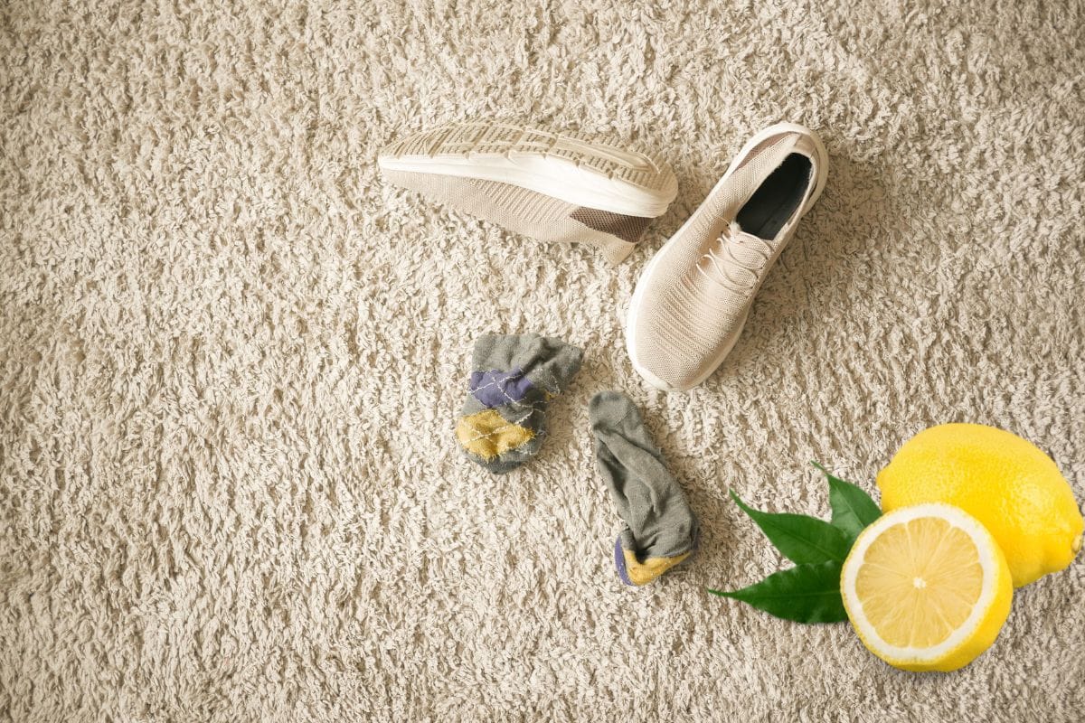 Disposing of shoe smells