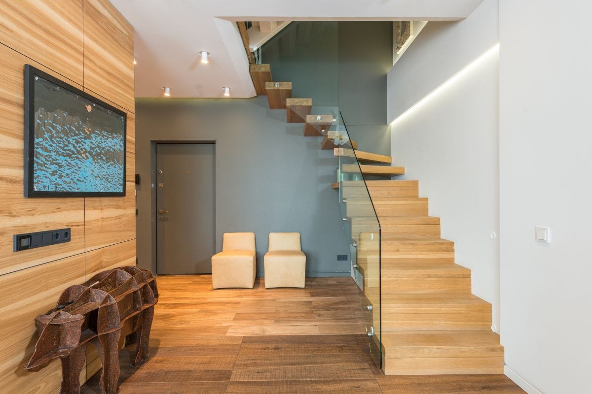 Glass staircase