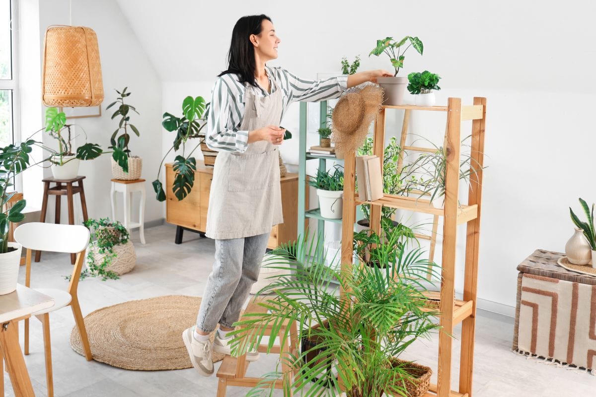 Putting houseplants