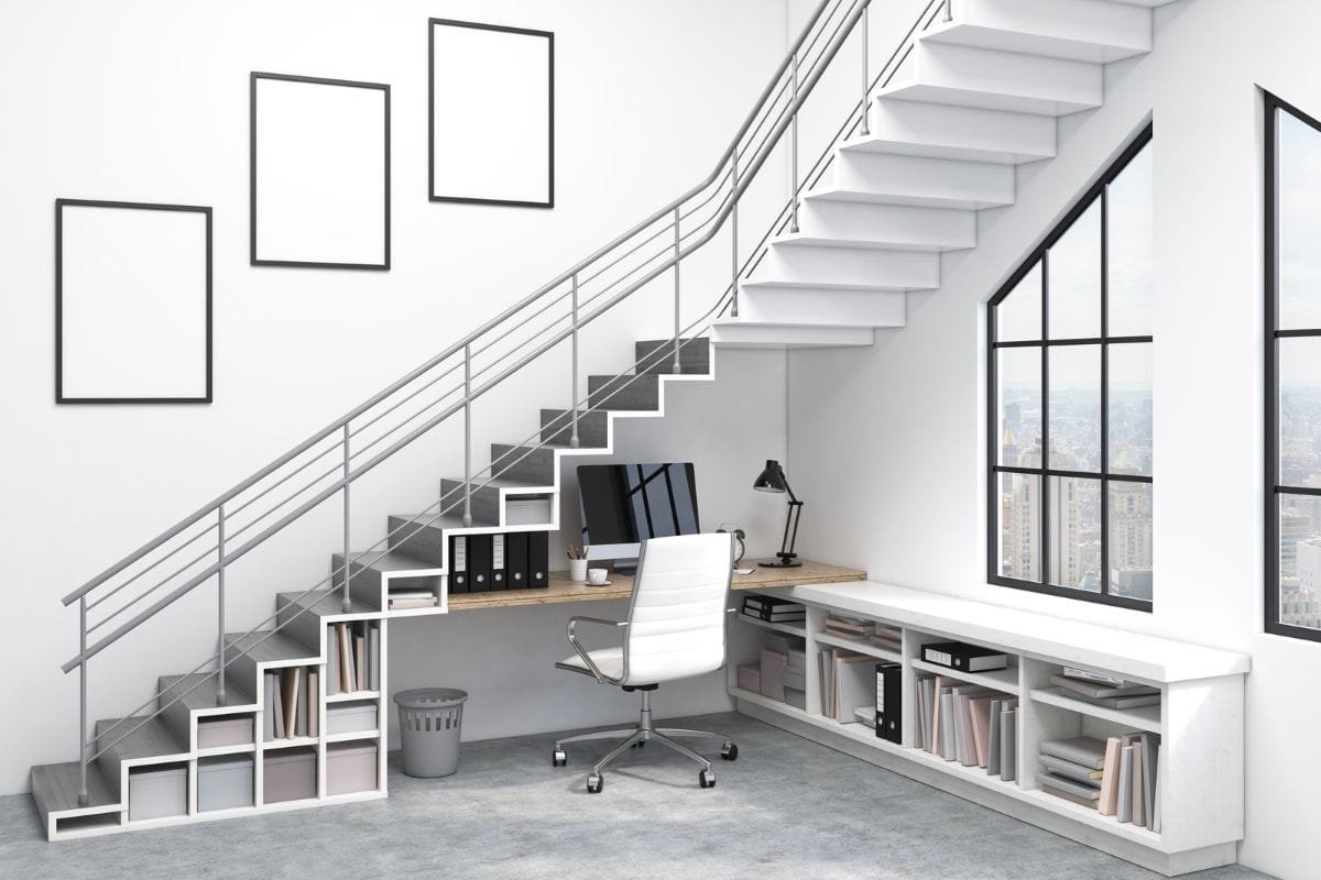 Create An Under-the-Stairs Office