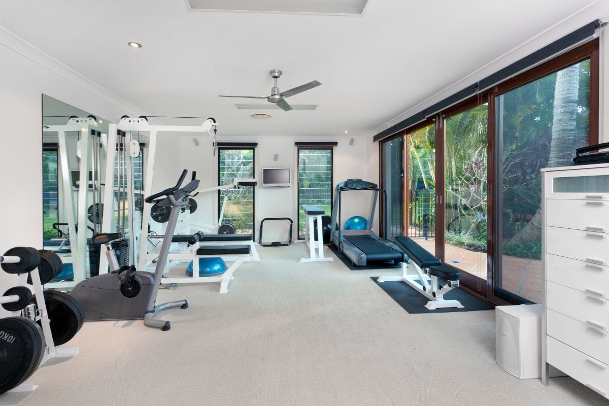 Full-Length Mirrors In A Home Gym