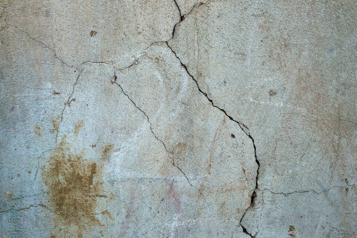 The caulk is cracking