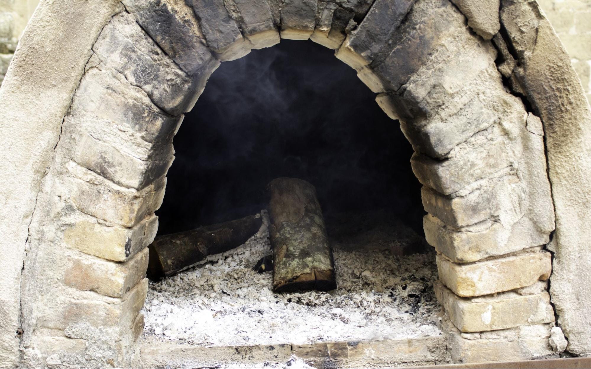 neglected brick pizza oven