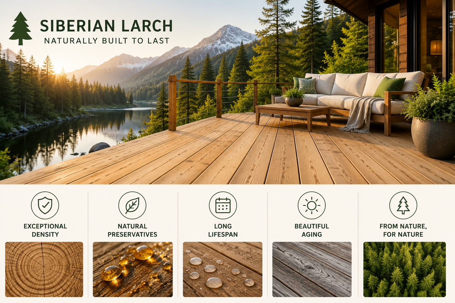 Siberian larch: naturally built to last