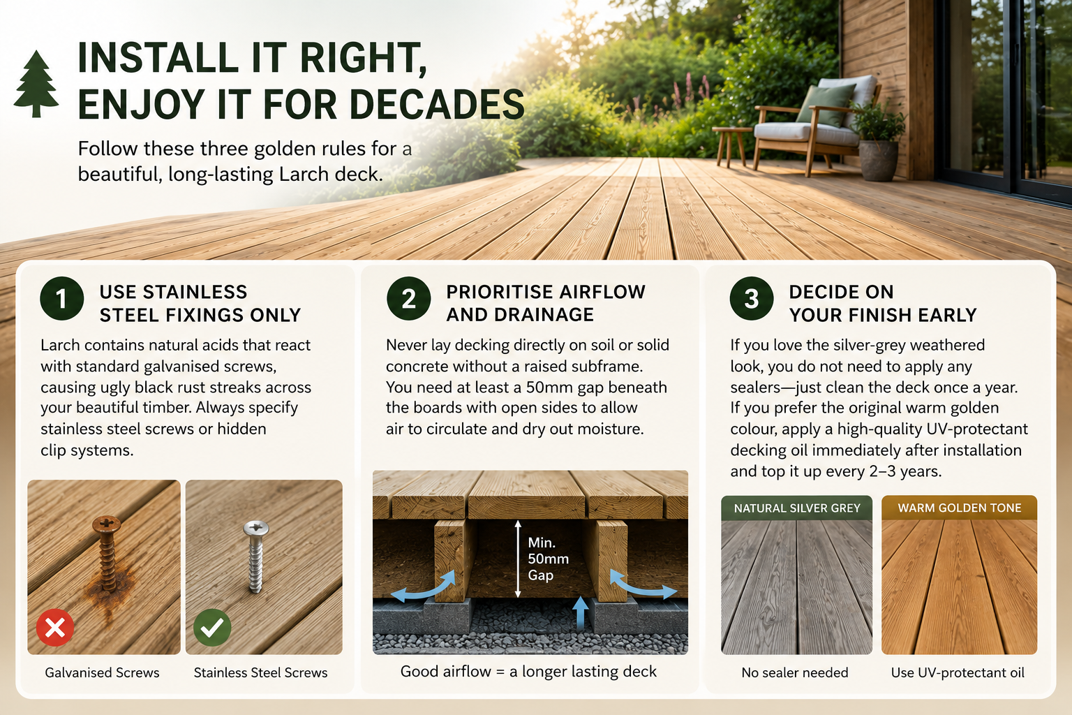 Decking installation: key steps for longevity