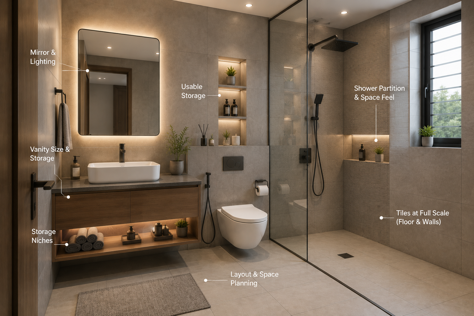 Modern Bathroom Design Infographic