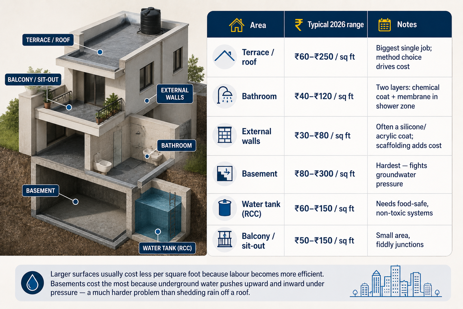 Cost by Area of the Home