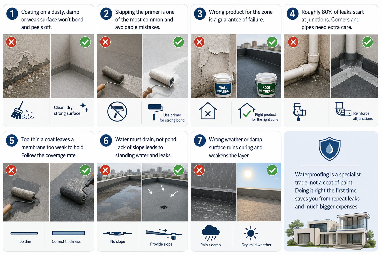 Waterproofing Mistakes and Fixes
