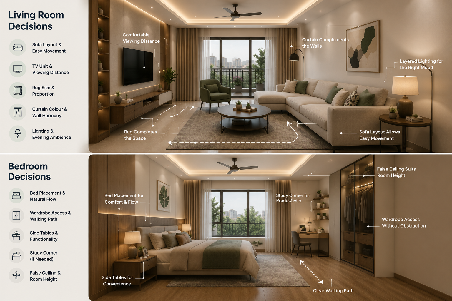 Living and Bedroom Design Decisions