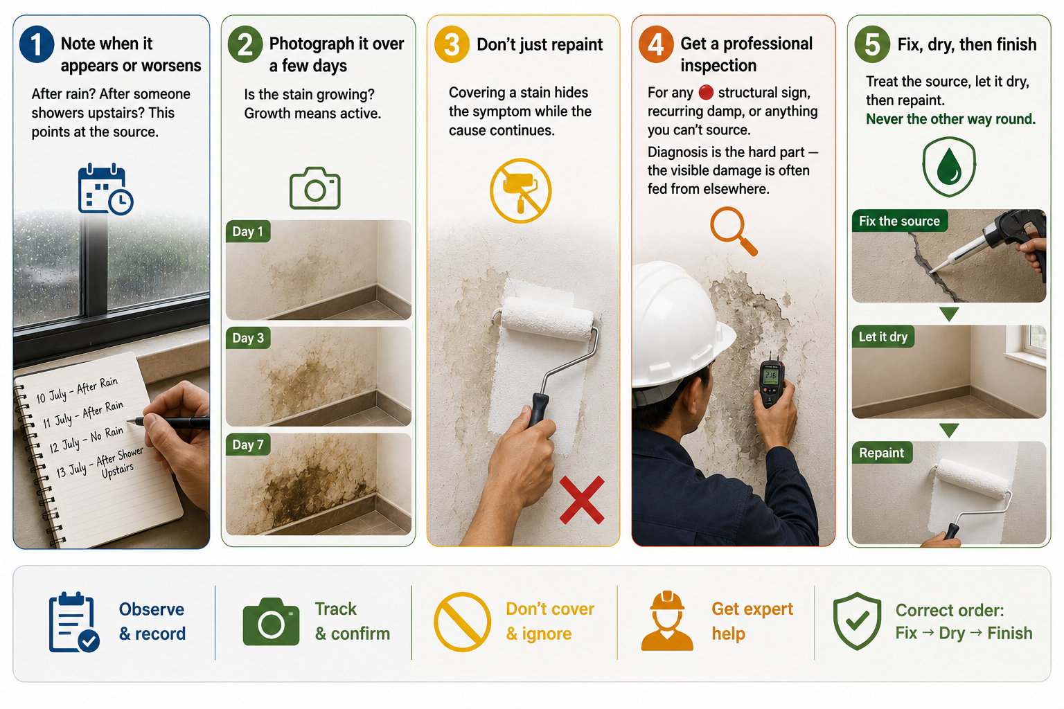 What to Do When You Spot Water Damage or Seepage Signs at Home