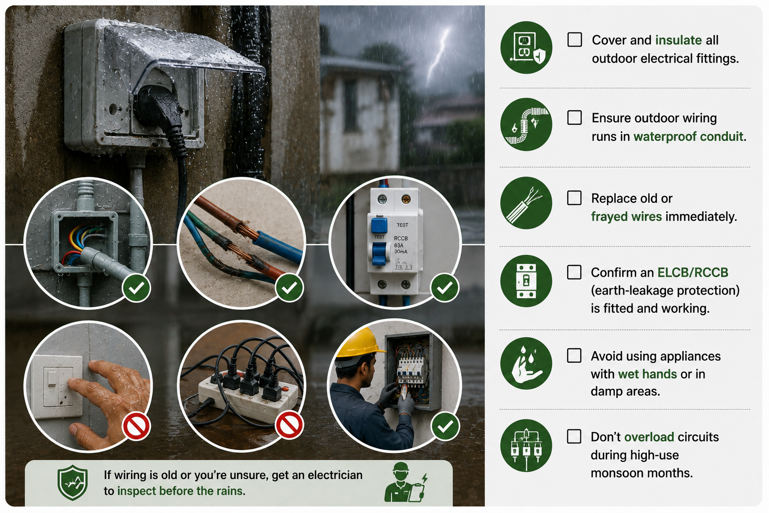 Pre-Monsoon Electrical Safety Checklist for Indian Homes